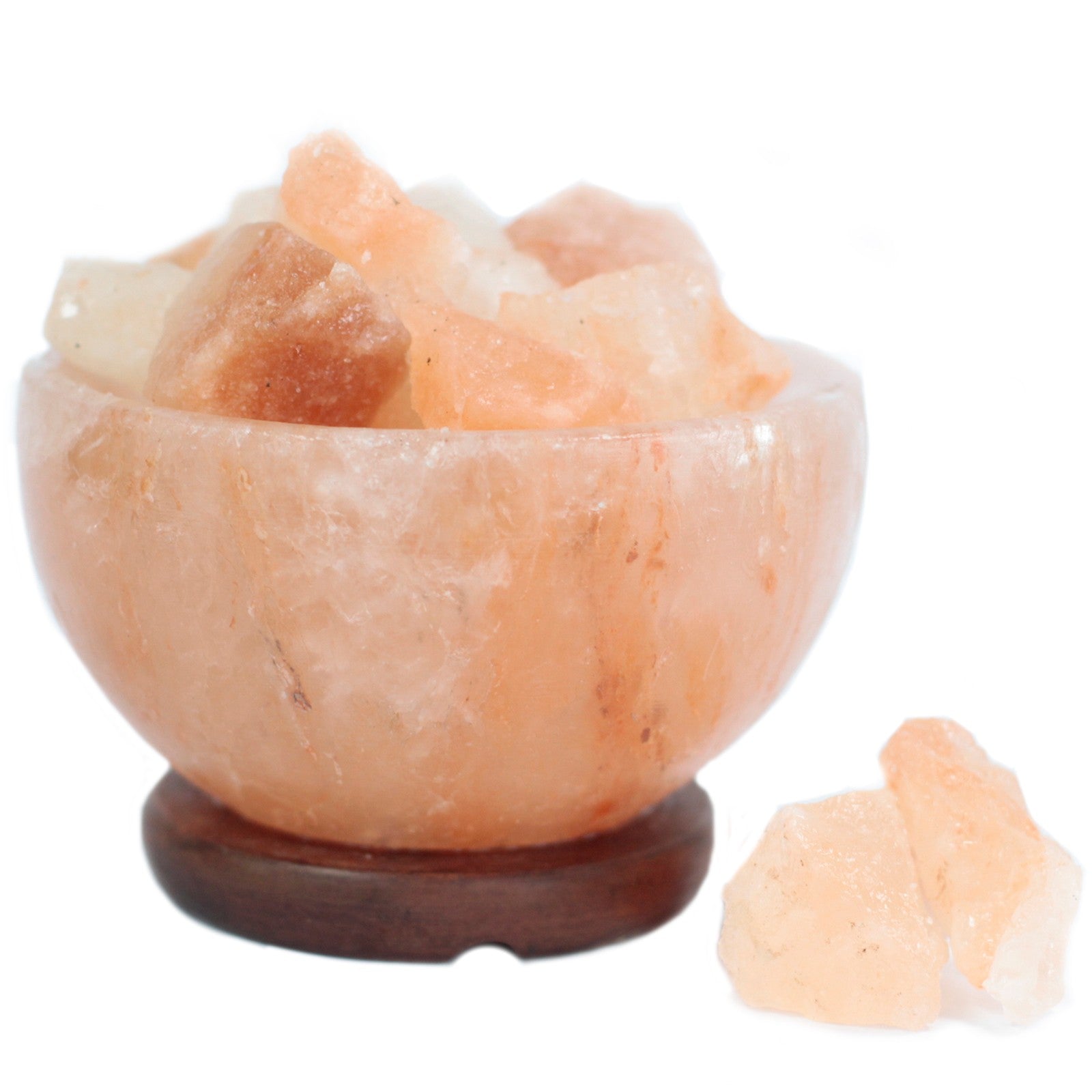 Hand Carved 240v Himalayan Salt Crystal Lamp with Base - Natural / Fire Bowl / 3Kg product packaging on clean background from Quintessential Holistic Health Ltd