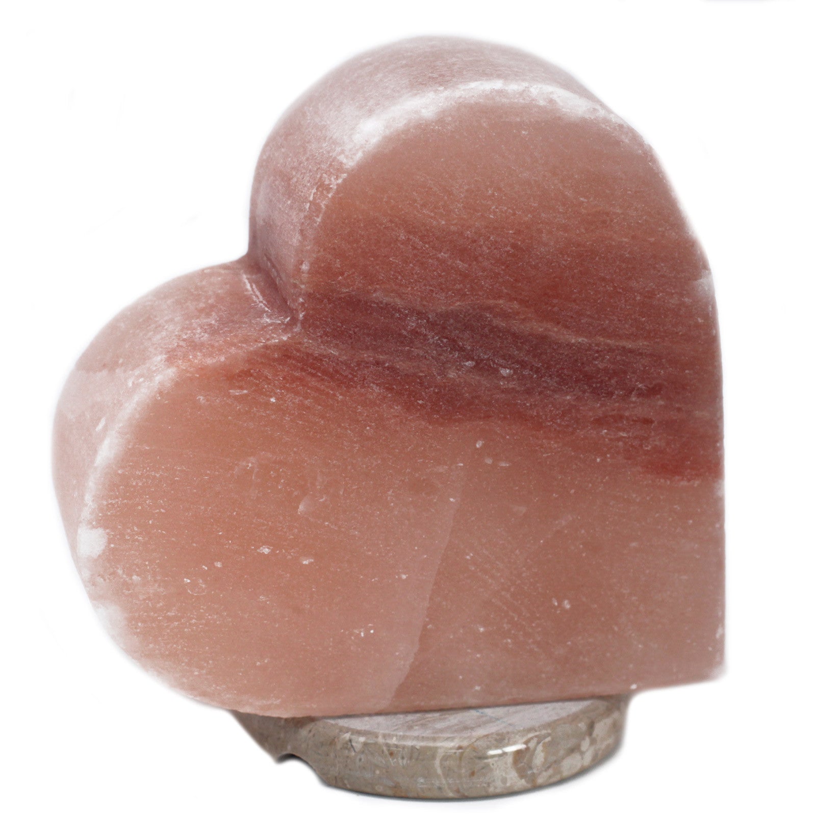 Hand Carved 240v Hand Carved Himalayan Salt Crystal Lamp with Base - Natural / Heart / 3.5Kg - 4Kg product packaging on clean background from Quintessential Holistic Health Ltd