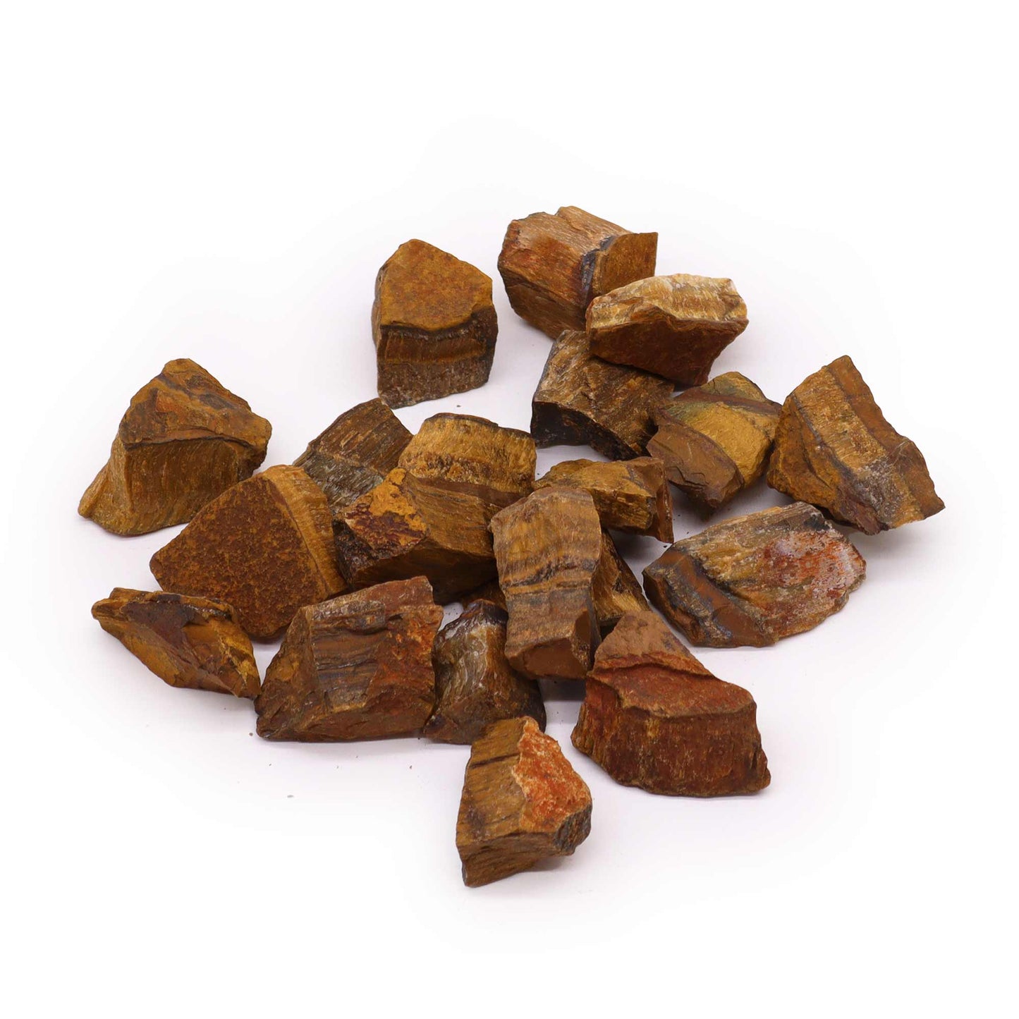 500g Raw Crystals - Tigers Eye product packaging on clean background from Quintessential Holistic Health Ltd