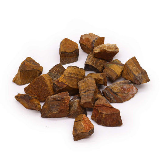 500g Raw Crystals - Tigers Eye product packaging on clean background from Quintessential Holistic Health Ltd