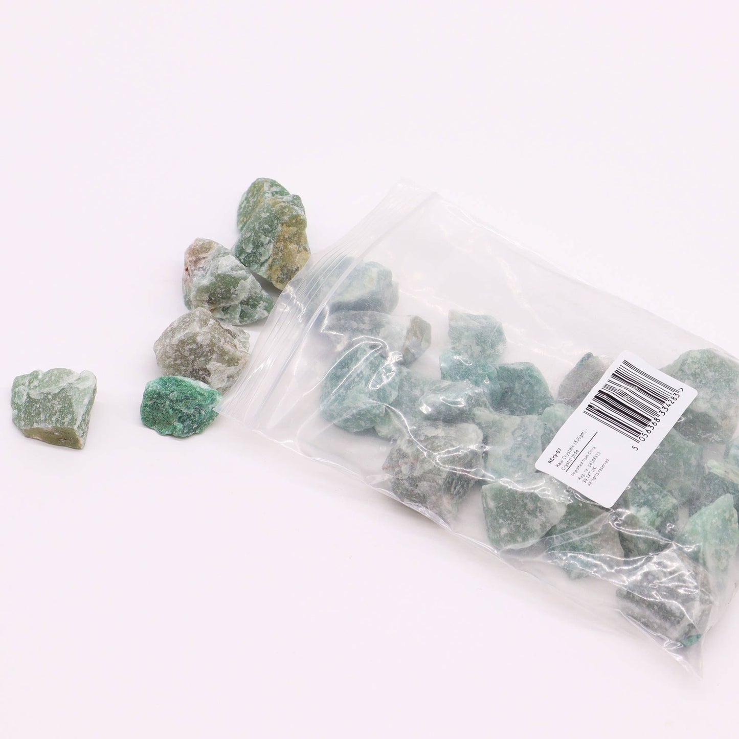 500g Raw Crystals - Crystal Jade product packaging on clean background from Quintessential Holistic Health Ltd