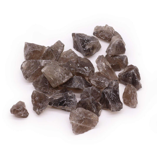 500g Raw Crystals - Smoky Quartz product packaging on clean background from Quintessential Holistic Health Ltd
