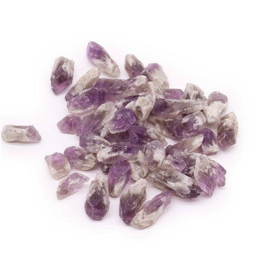500g Raw Crystals - Amethyst Rough Points product packaging on clean background from Quintessential Holistic Health Ltd
