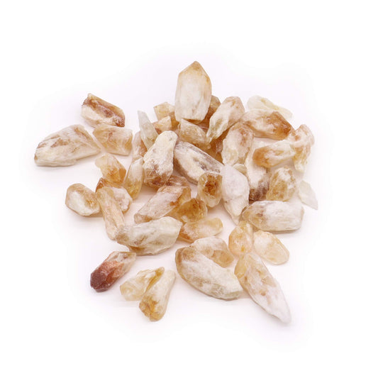 500g Raw Crystals - Citrine Rough Points product packaging on clean background from Quintessential Holistic Health Ltd