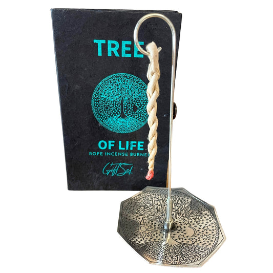 Rope Incense and Silver Plated Holder Set - Tree of Life - main product image from Quintessential Holistic Health Ltd UK
