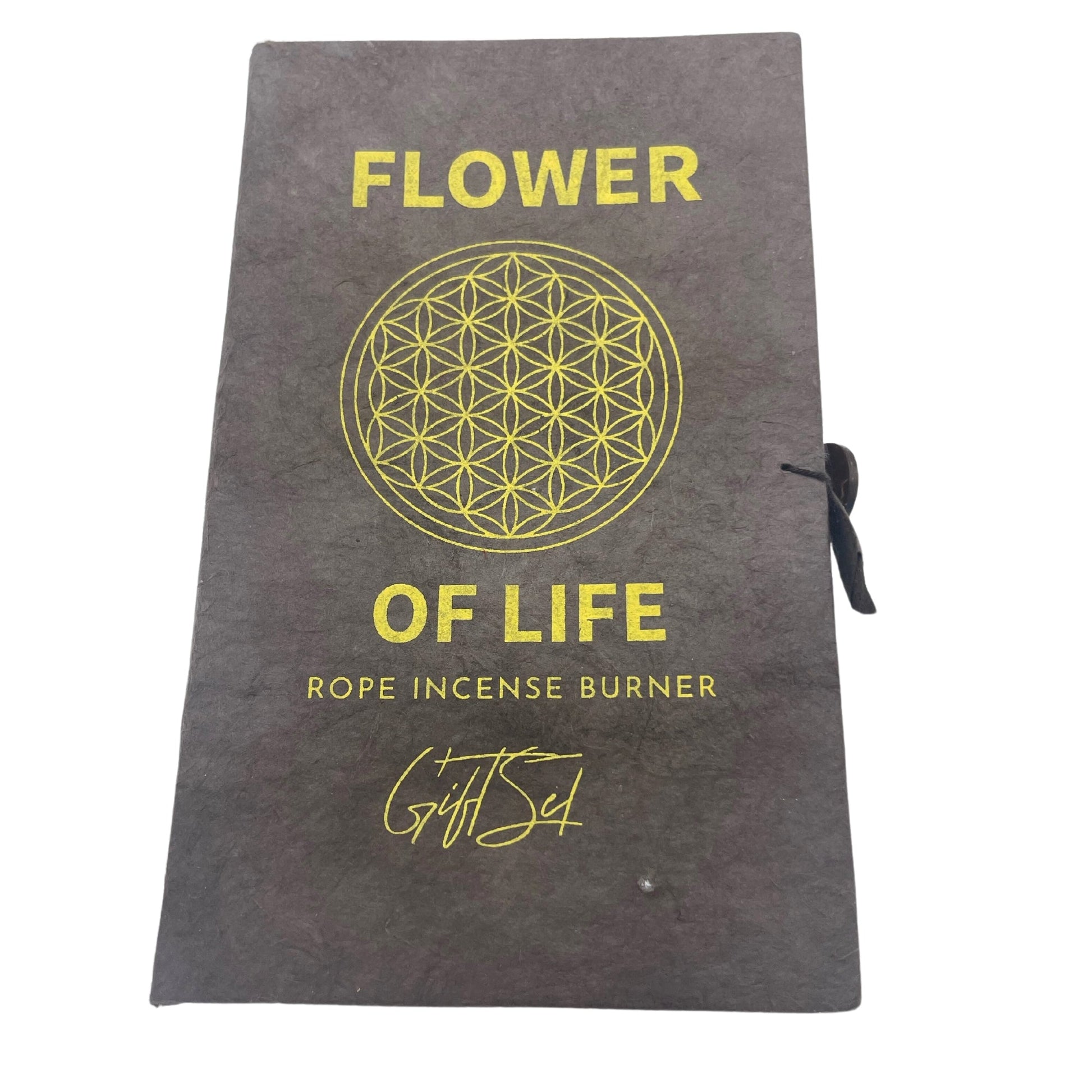 Rope Incense and Silver Plated Holder Set - Flower of Life product packaging on clean background from Quintessential Holistic Health Ltd