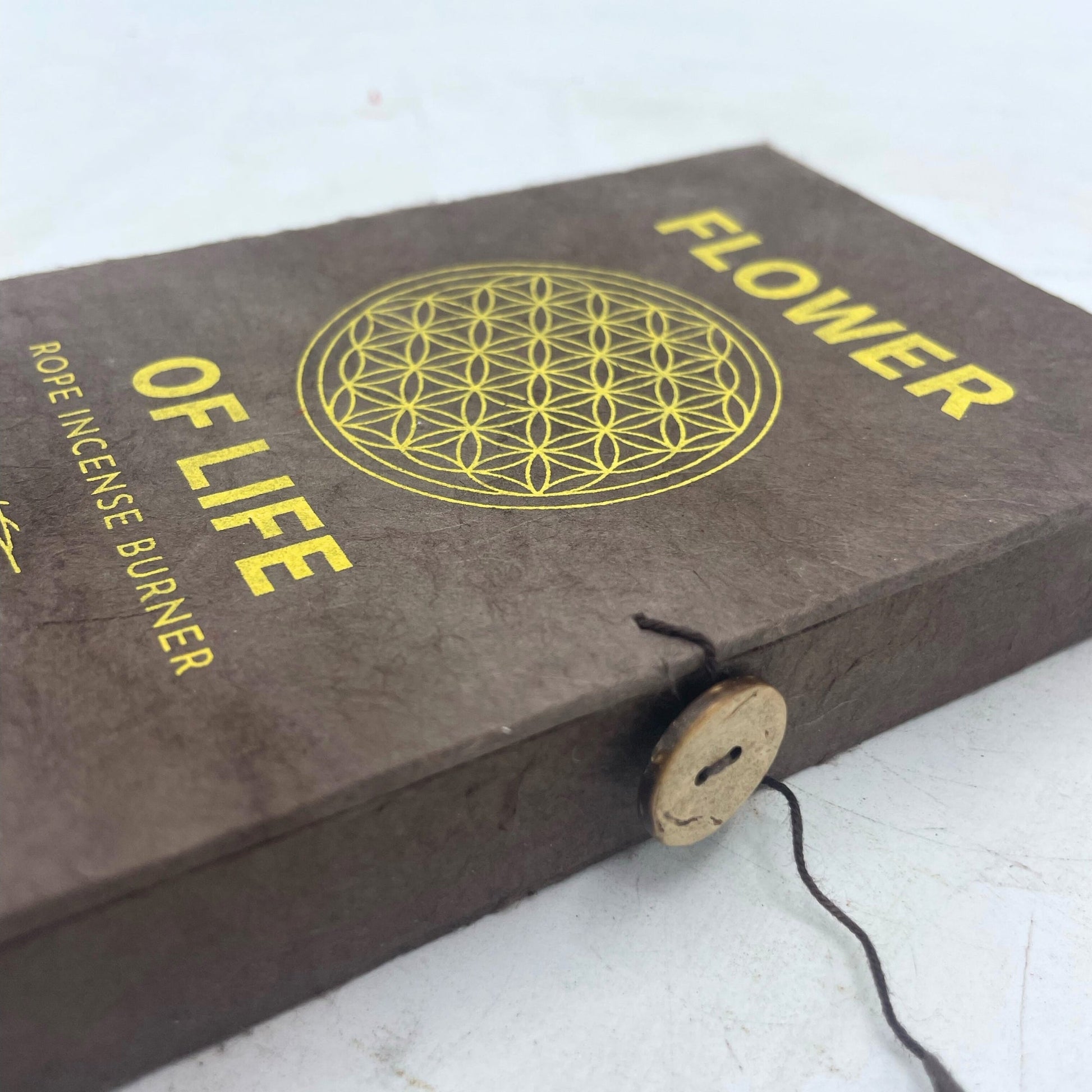Rope Incense and Silver Plated Holder Set - Flower of Life product packaging on clean background from Quintessential Holistic Health Ltd