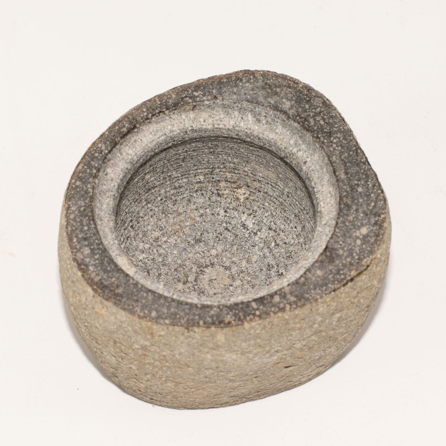 Hand Carved Natural River Stone Grounding Pot - Small product packaging on clean background from Quintessential Holistic Health Ltd