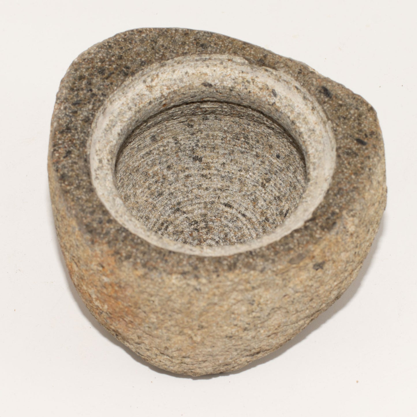 Hand Carved Natural River Stone Grounding Pot - Medium product packaging on clean background from Quintessential Holistic Health Ltd