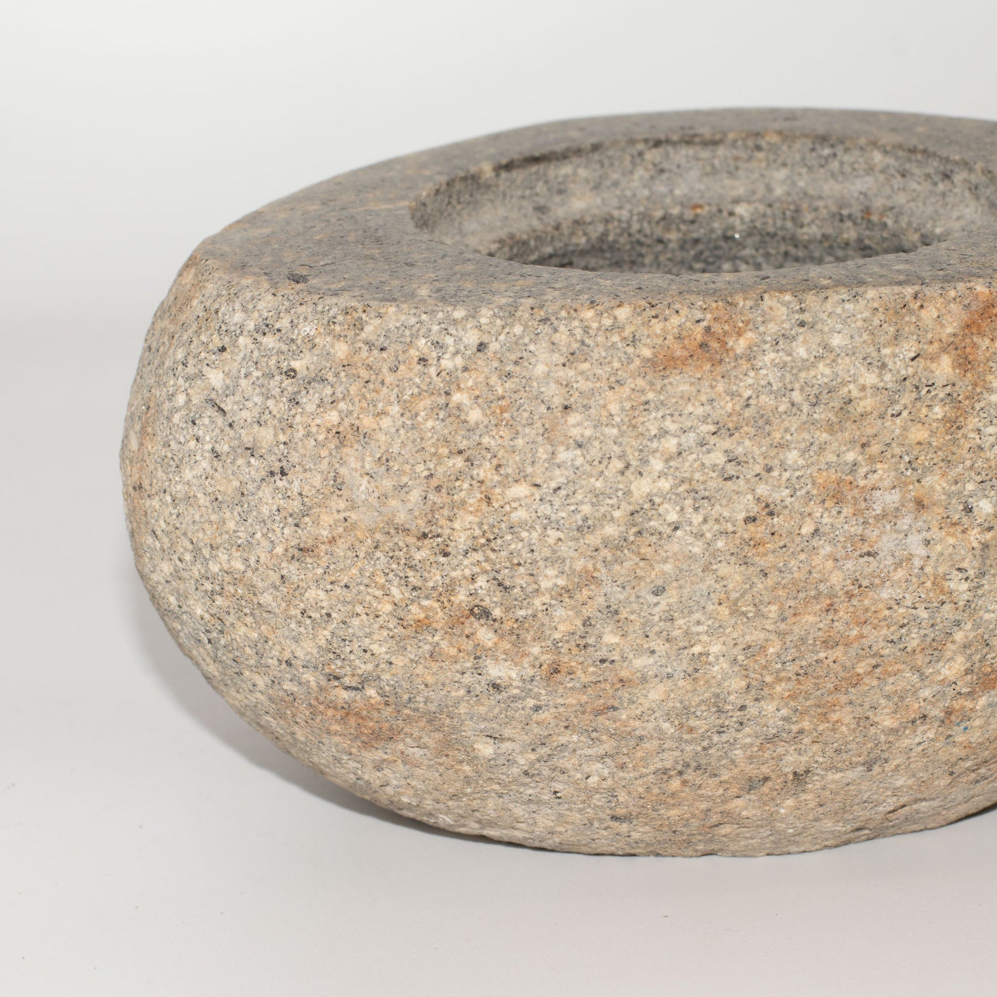 Hand Carved Natural River Stone Grounding Pot - Large product packaging on clean background from Quintessential Holistic Health Ltd