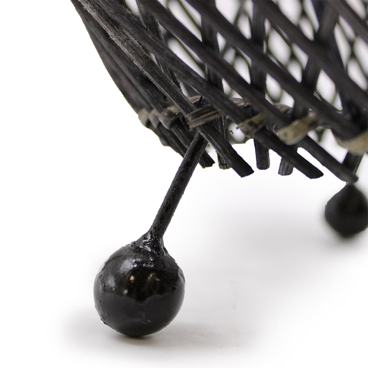Hand-Woven Rattan Table Lamp - Black product packaging on clean background from Quintessential Holistic Health Ltd