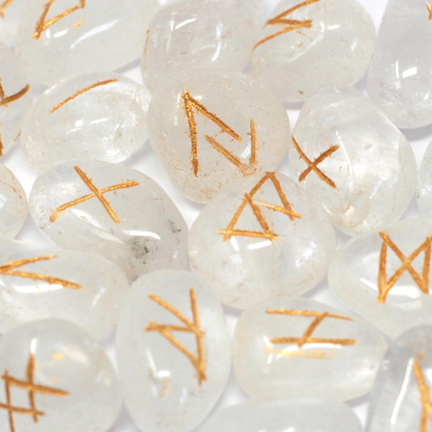 Rune Stone Set in a Pouch - Crystal Gemstones product packaging on clean background from Quintessential Holistic Health Ltd