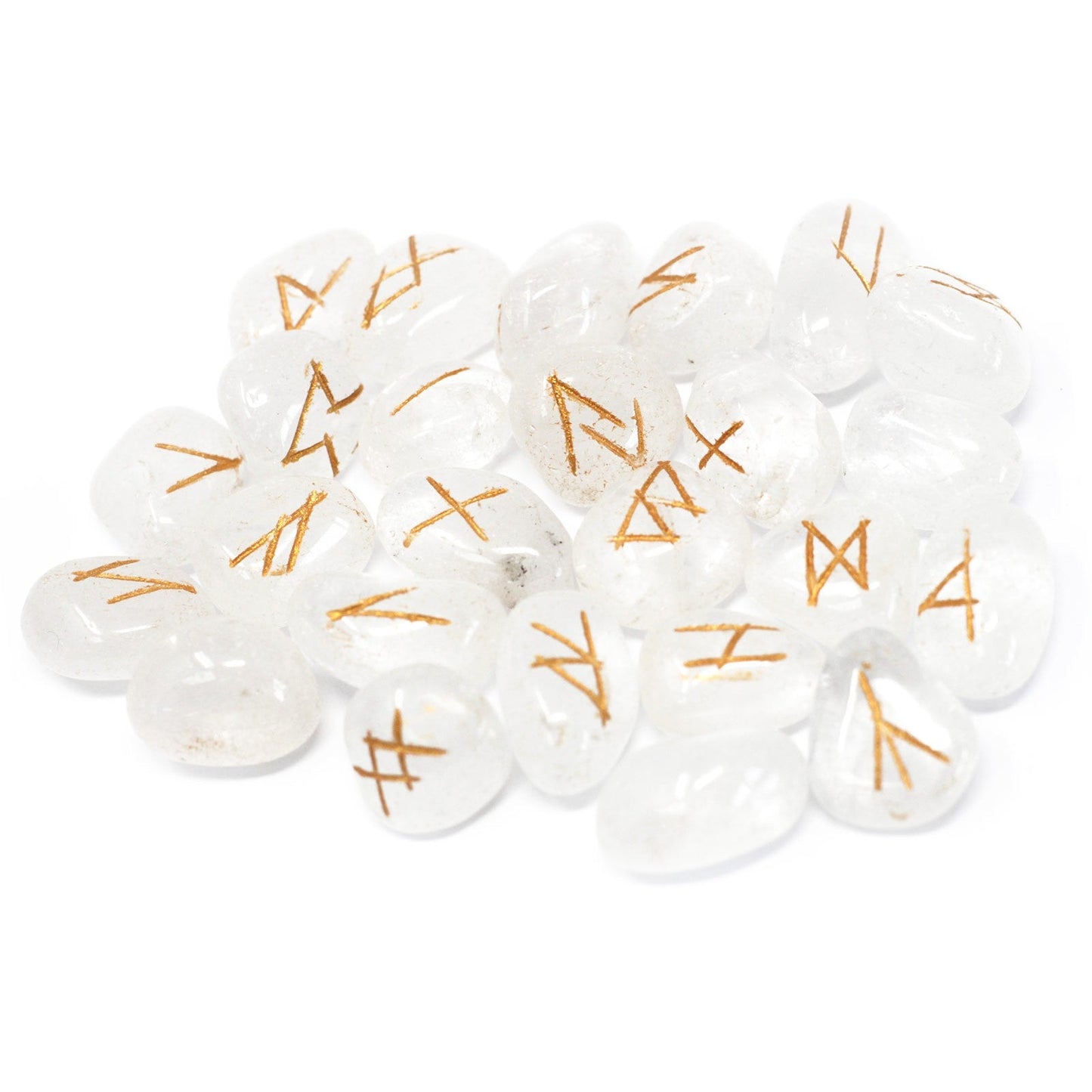 Rune Stone Set in a Pouch - Crystal Gemstones product packaging on clean background from Quintessential Holistic Health Ltd