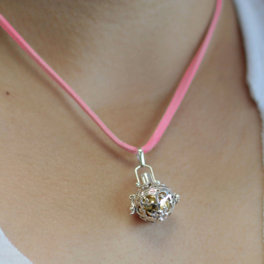 Handmade 925 Silver Angel Bell Pendant Necklace - 16mm / Guardian product packaging on clean background from Quintessential Holistic Health Ltd