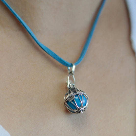 Handmade 925 Silver Angel Bell Pendant Necklace - 16mm / Creativity product packaging on clean background from Quintessential Holistic Health Ltd