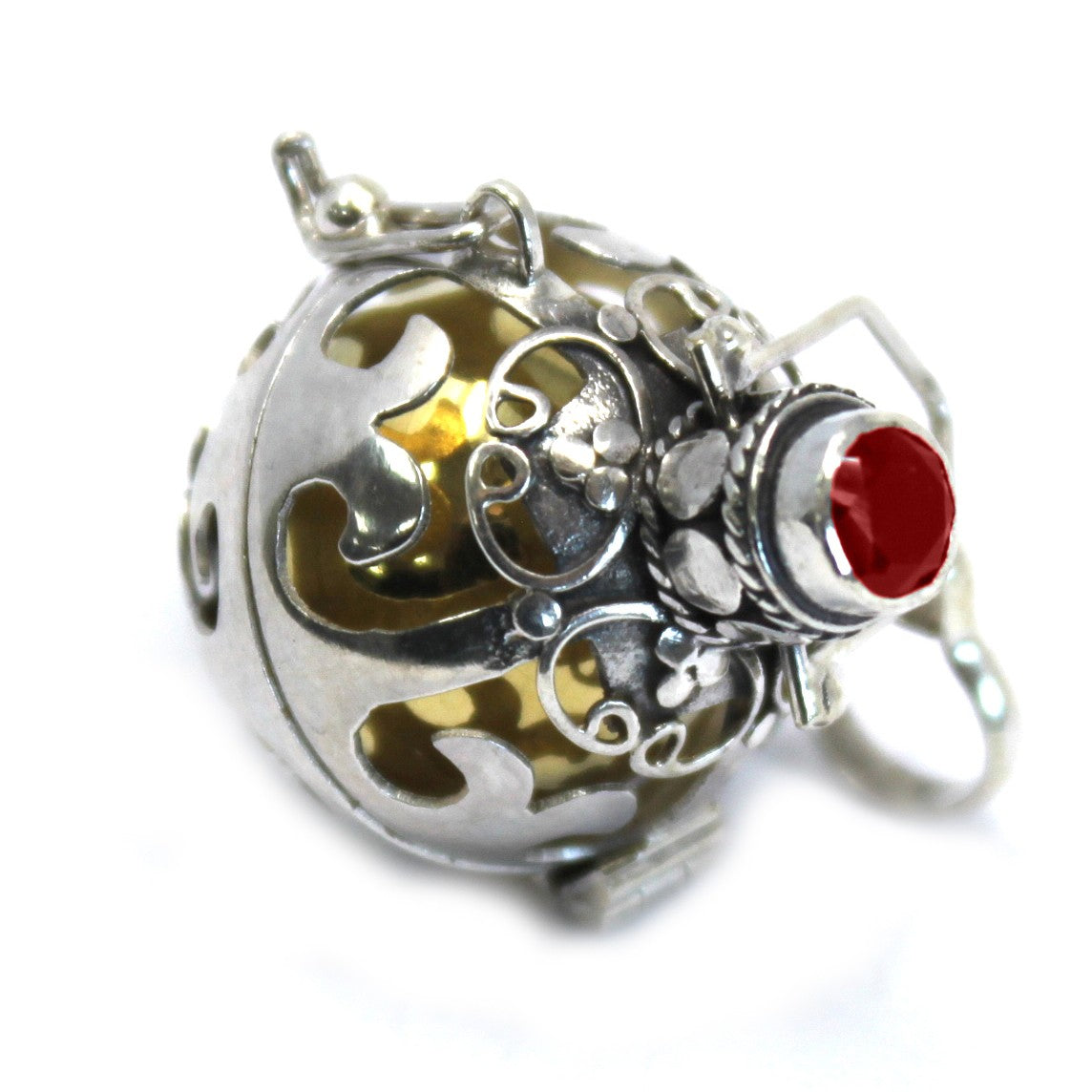 Handmade 925 Silver Angel Bell Pendant Necklace - 18mm / Magic product packaging on clean background from Quintessential Holistic Health Ltd