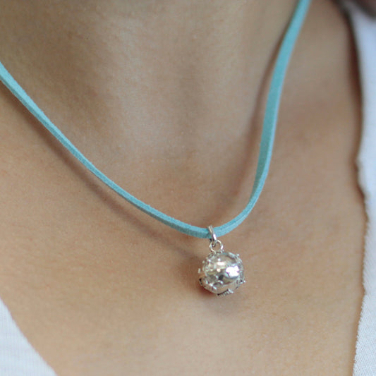 Handmade 925 Silver Angel Bell Pendant Necklace - 12mm / Grace product packaging on clean background from Quintessential Holistic Health Ltd