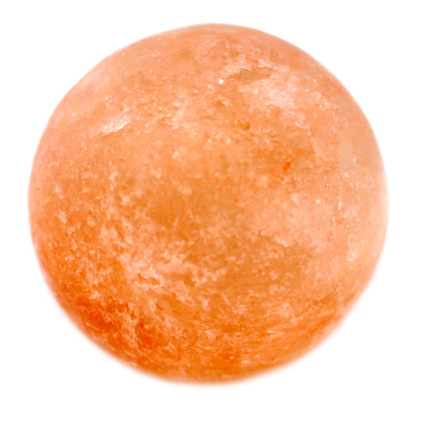 Himalayan Salt Deodorant & Massage Stones - 3 Pack - Ball showing a round orange-pink stone with pale mottling by Quintessential Holistic Health Ltd
