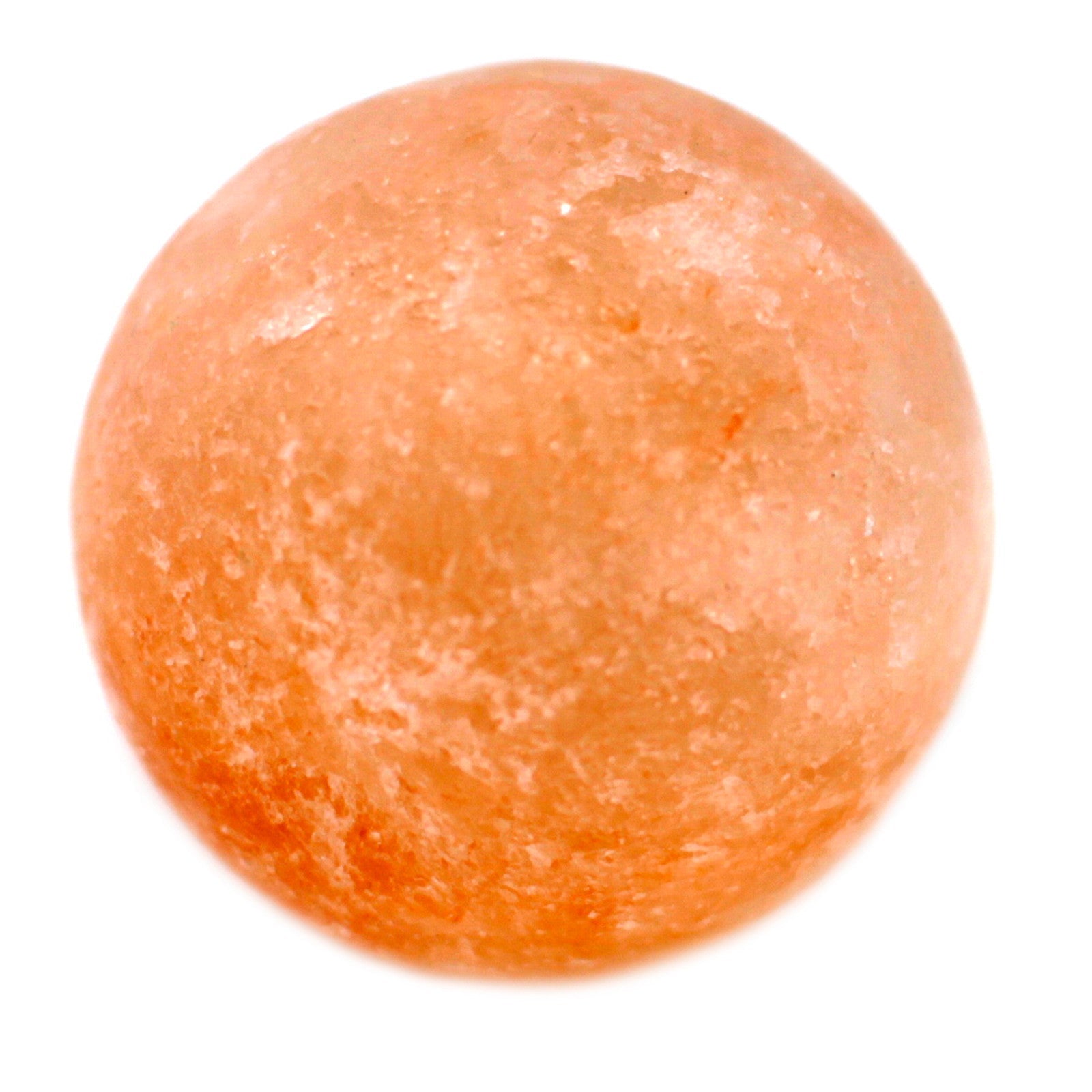 Himalayan Salt Deodorant & Massage Stones - 3 Pack - Ball showing a round orange-pink stone with pale mottling by Quintessential Holistic Health Ltd