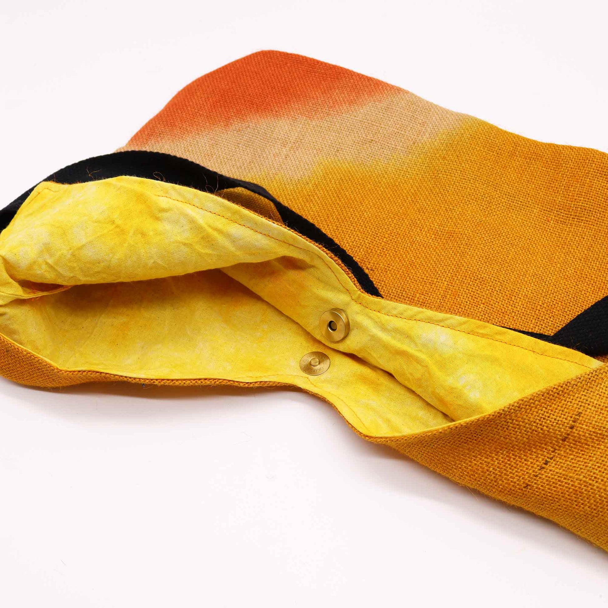 Soft Blend Eco-Friendly Jute and Cotton Shoulder Tote Bag - Turmeric product packaging on clean background from Quintessential Holistic Health Ltd