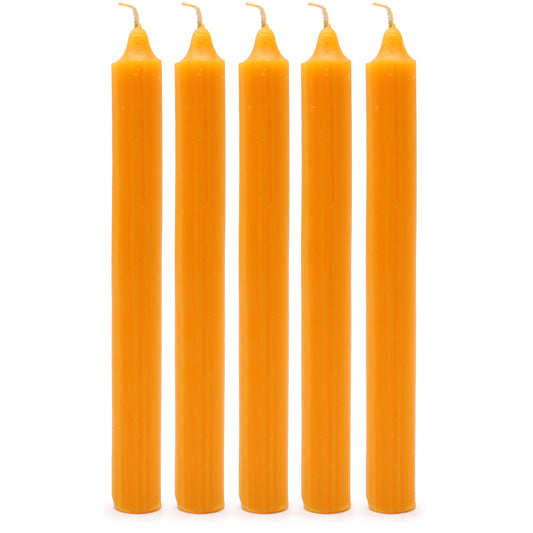 Pack of 5 x Handmade UK Solid Dinner Candles / Various Colours M - Z