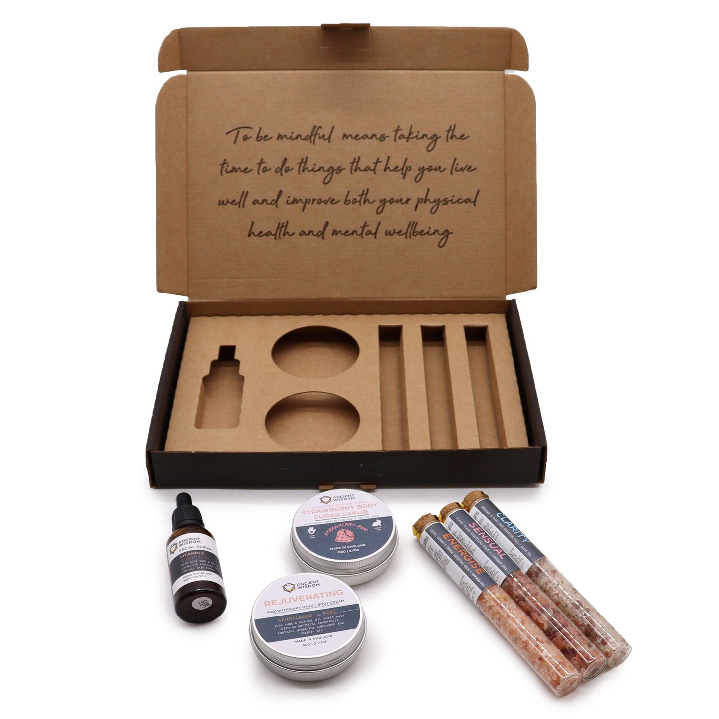 Serenity Essential Self Care Kit product packaging on clean background from Quintessential Holistic Health Ltd
