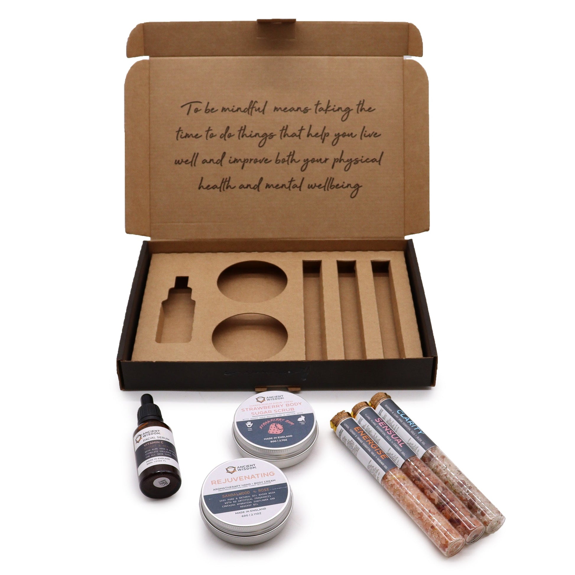 Serenity Essential Self Care Kit product packaging on clean background from Quintessential Holistic Health Ltd