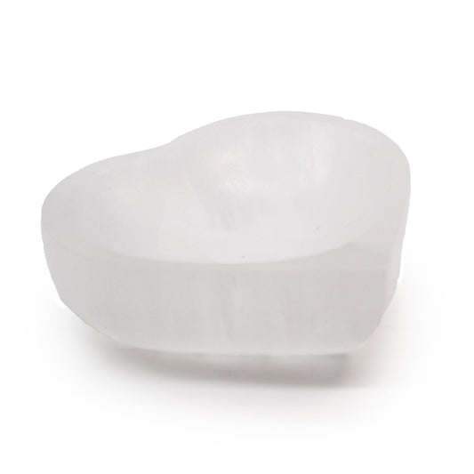 Selenite Heart Bowl - Large product packaging on clean background from Quintessential Holistic Health Ltd