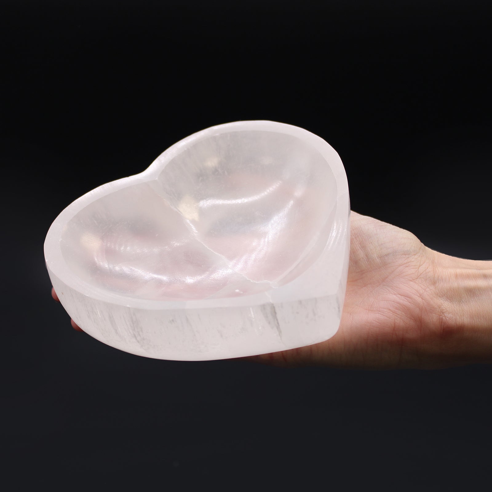 Selenite Heart Bowl - Extra Large product packaging on clean background from Quintessential Holistic Health Ltd