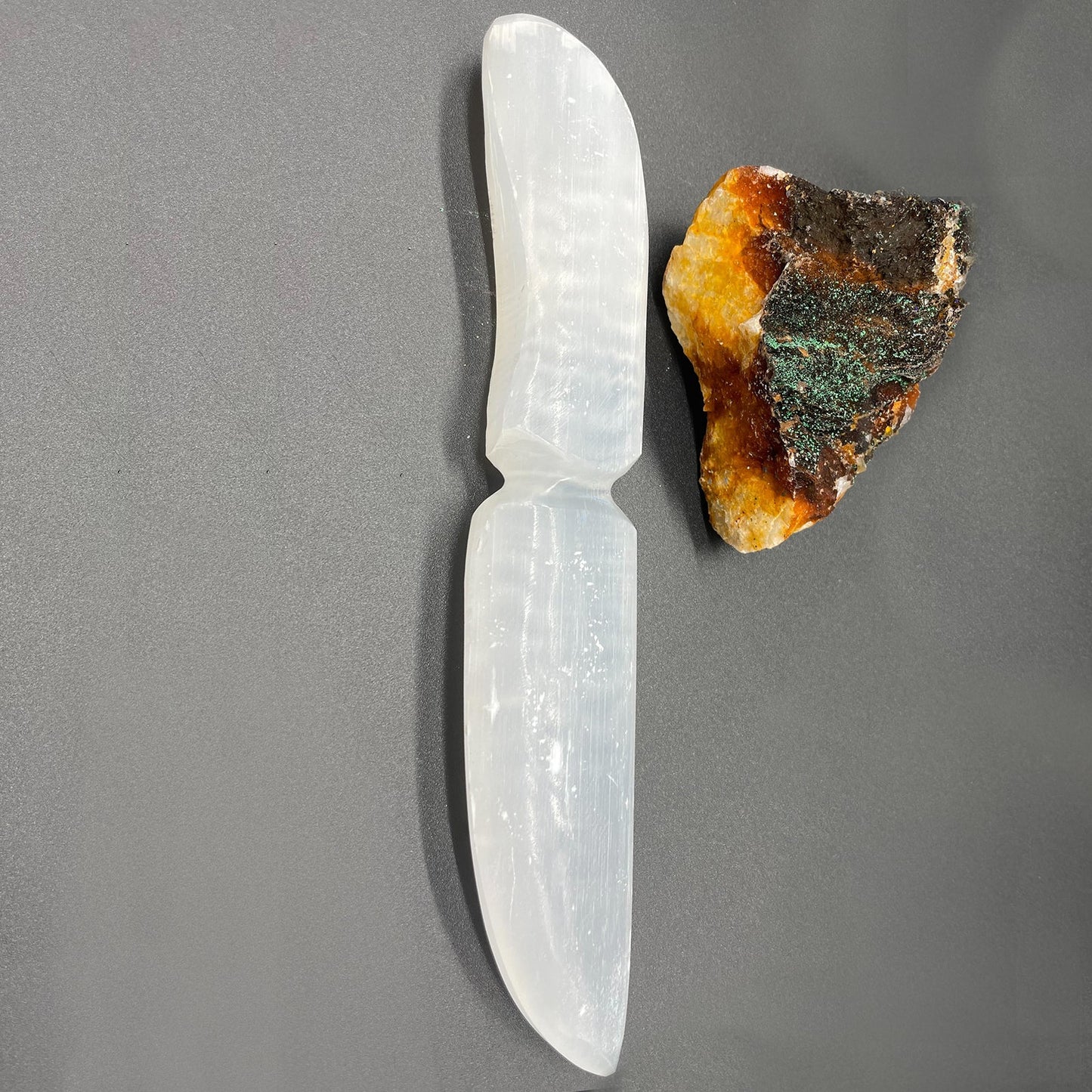 Handmade Selenite Ceremonial Knife - Classic product packaging on clean background from Quintessential Holistic Health Ltd
