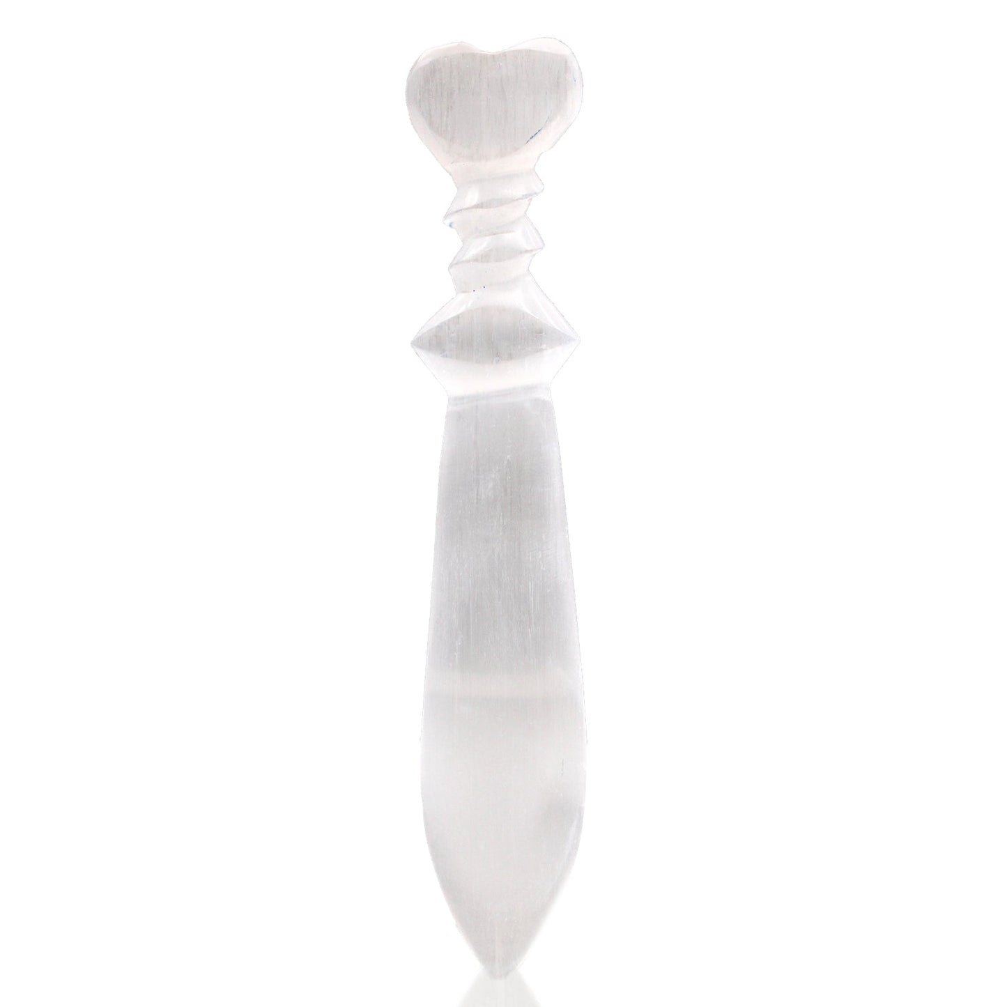 Handmade Selenite Ceremonial Knife - Large / Spiral product packaging on clean background from Quintessential Holistic Health Ltd