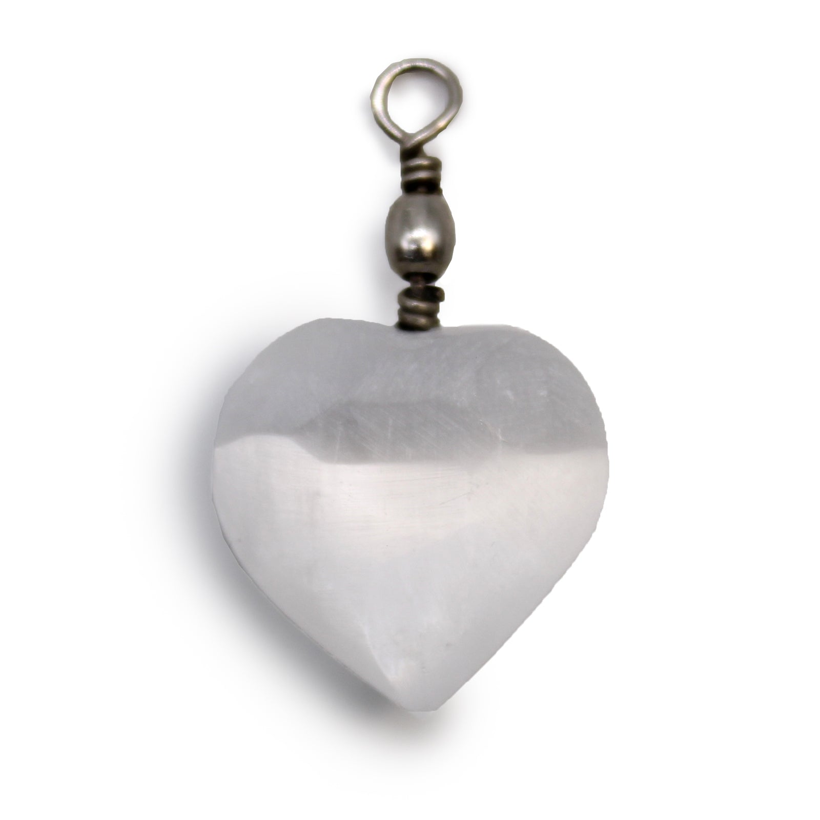 Selenite Heart Pendant product packaging on clean background from Quintessential Holistic Health Ltd
