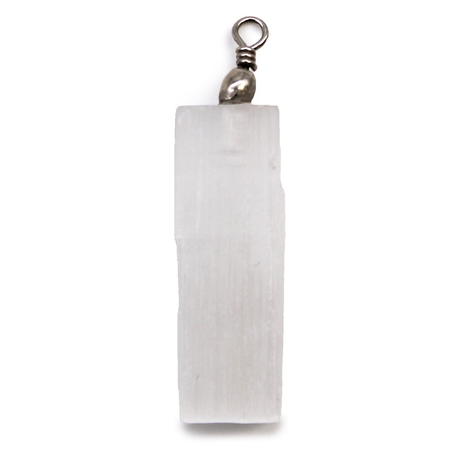 Selenite Natural Pendant product packaging on clean background from Quintessential Holistic Health Ltd