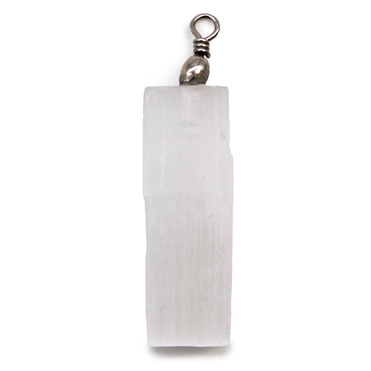 Selenite Natural Pendant product packaging on clean background from Quintessential Holistic Health Ltd