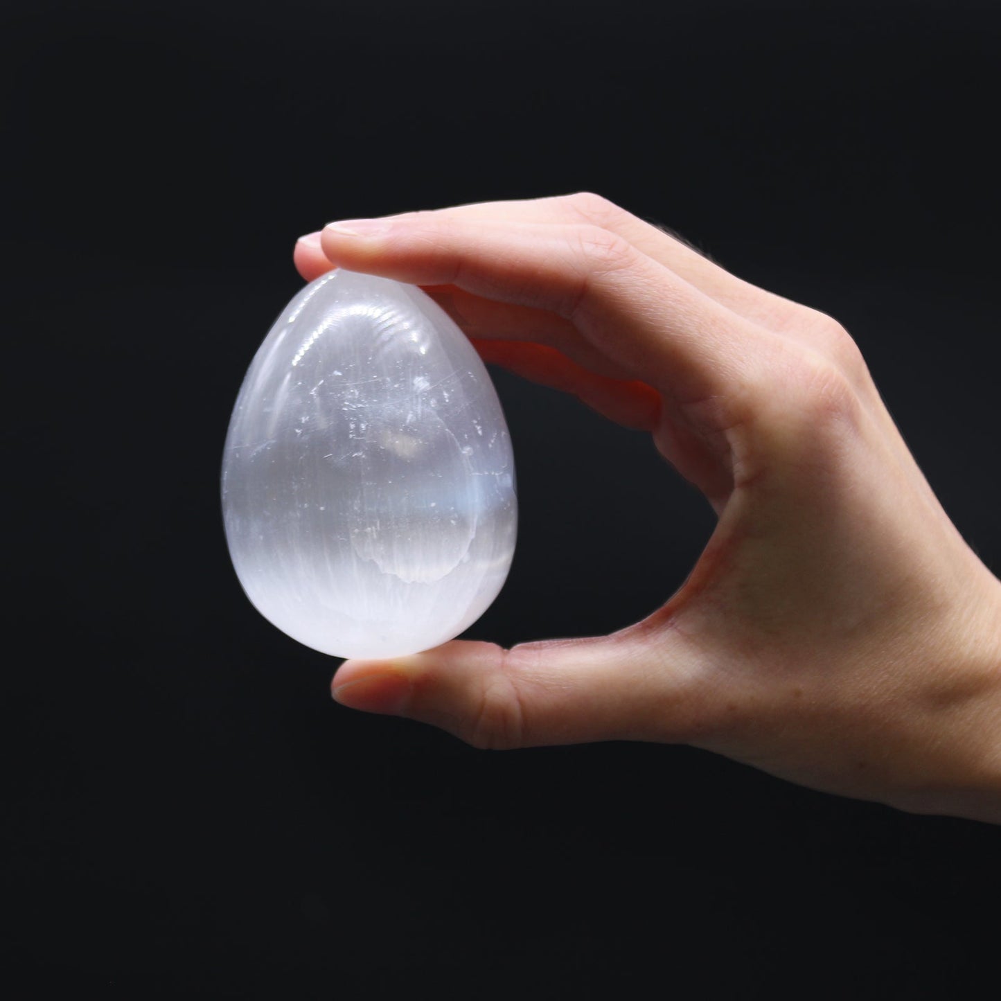 Selenite Egg - Medium product packaging on clean background from Quintessential Holistic Health Ltd