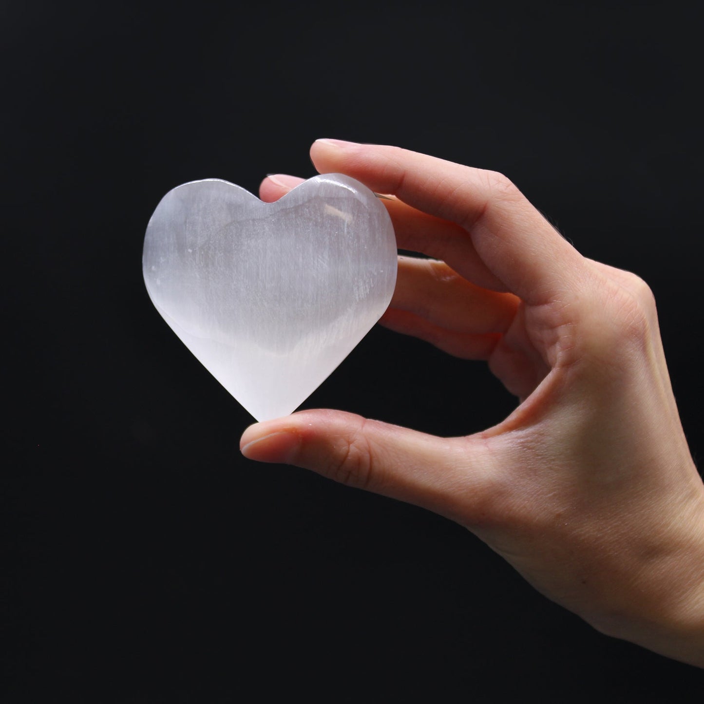 Selenite Heart - Large product packaging on clean background from Quintessential Holistic Health Ltd