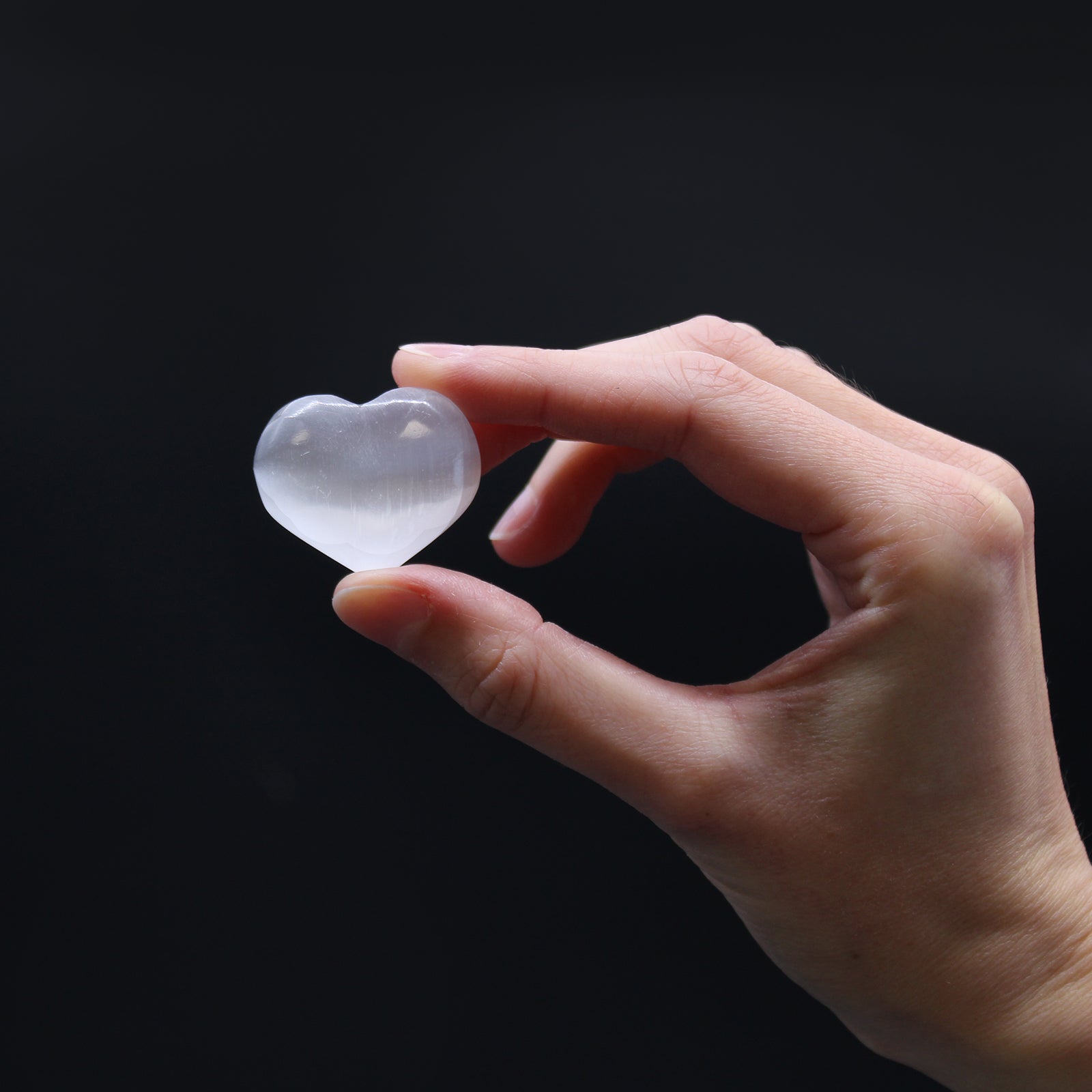 Selenite Heart - Small product packaging on clean background from Quintessential Holistic Health Ltd