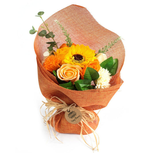 Standing Soap Flower Bouquet - Orange - main product image from Quintessential Holistic Health Ltd UK