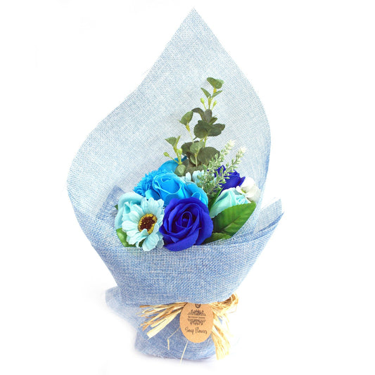 Standing Soap Flower Bouquet - Blue - main product image from Quintessential Holistic Health Ltd UK