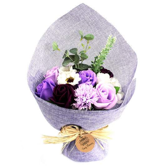 Standing Soap Flower Bouquet - Purple - main product image from Quintessential Holistic Health Ltd UK