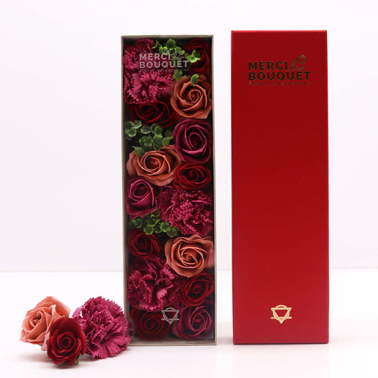 Luxury Soap Flowers - Long - Vintage Reds - main product image from Quintessential Holistic Health Ltd UK