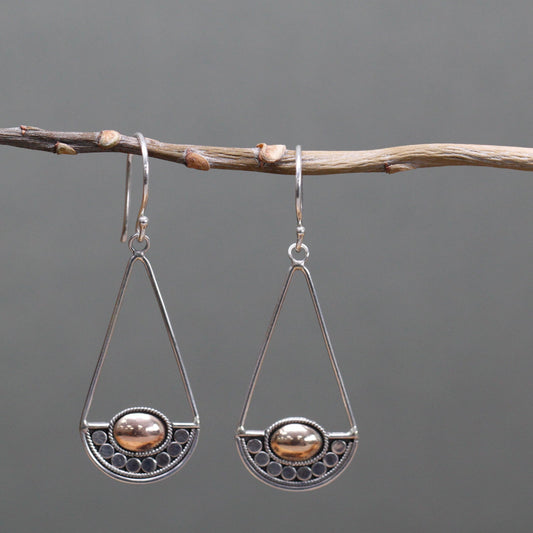 Handmade 18k Gold and 925 Silver Earrings - Luna Balance product packaging on clean background from Quintessential Holistic Health Ltd