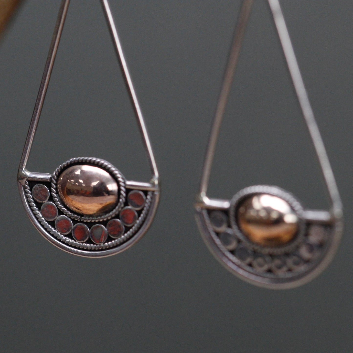 Handmade 18k Gold and 925 Silver Earrings - Luna Balance product packaging on clean background from Quintessential Holistic Health Ltd