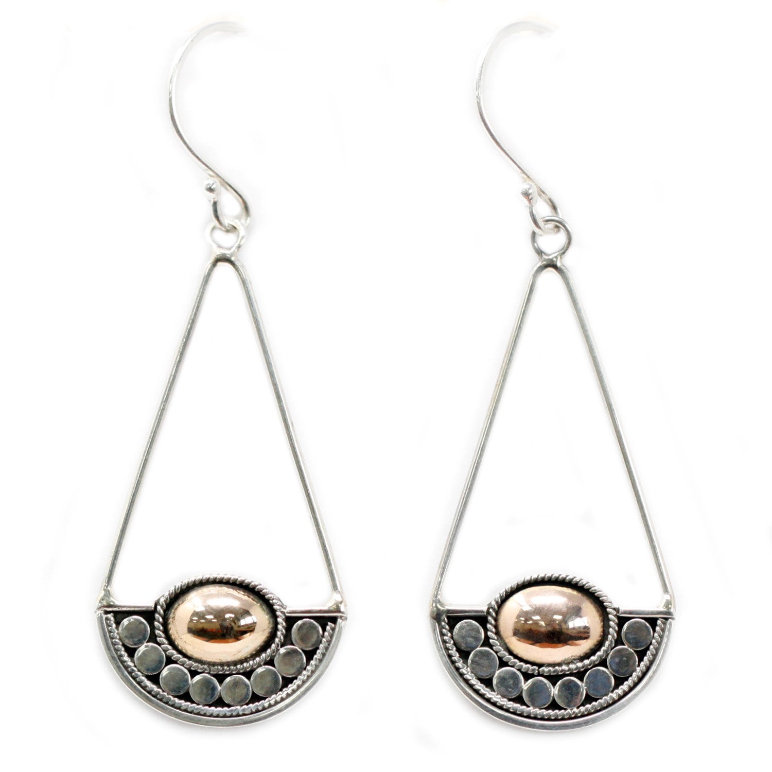 Handmade 18k Gold and 925 Silver Earrings - Luna Balance product packaging on clean background from Quintessential Holistic Health Ltd