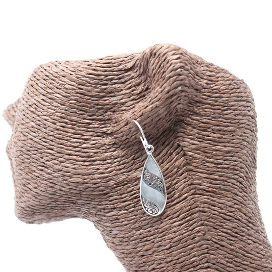 Shell & Silver Earrings