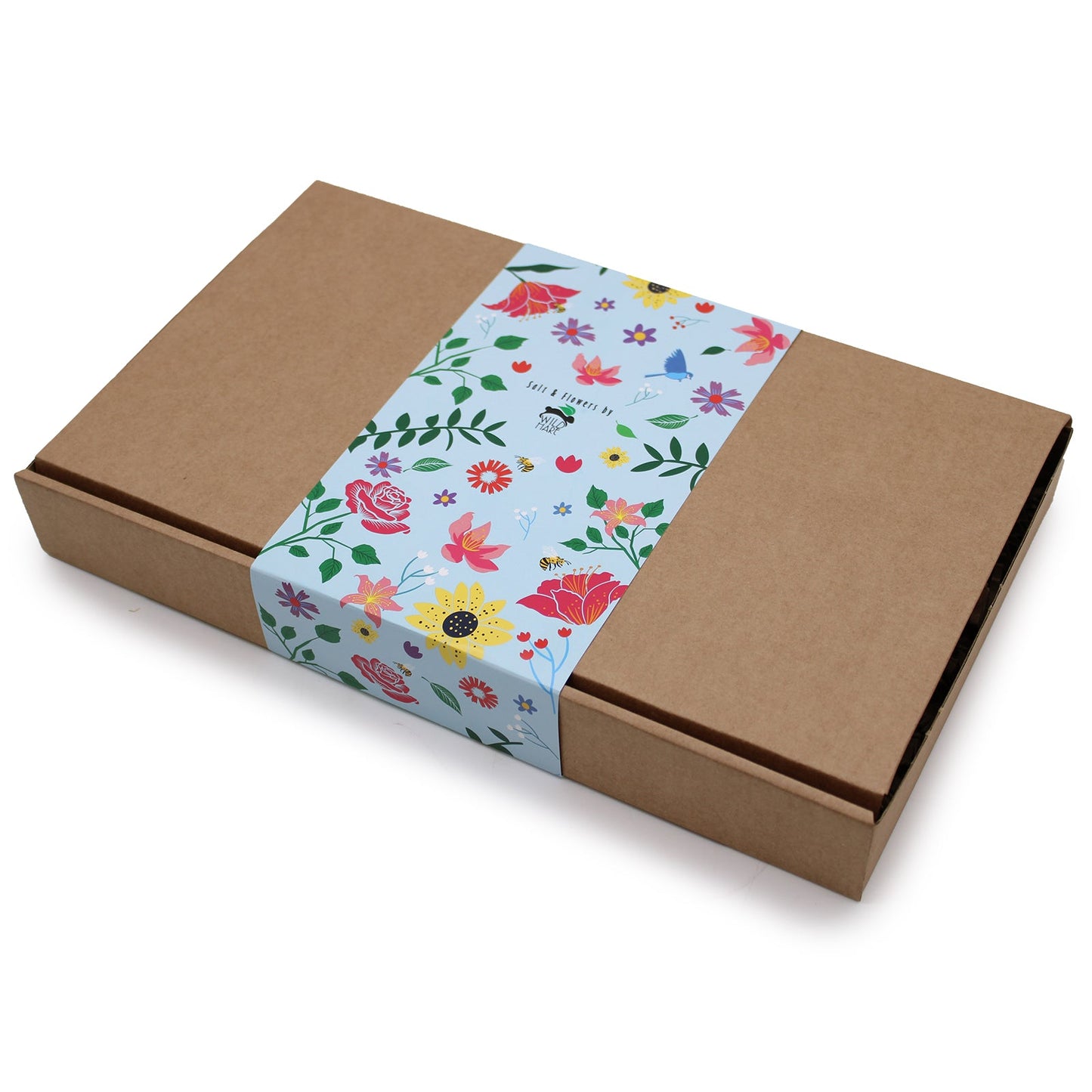 Salt and Flower Bath Soak Gift Set - Total Unwind product packaging on clean background from Quintessential Holistic Health Ltd