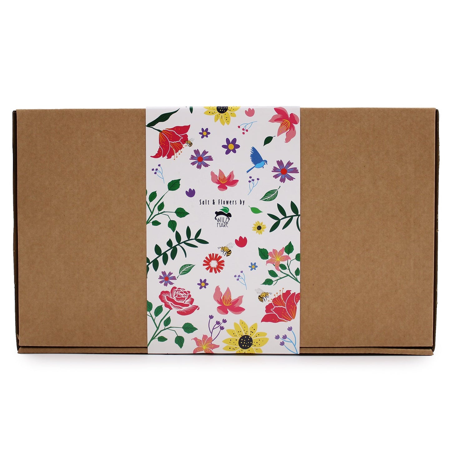 Salt and Flower Bath Soak Gift Set - Cold and Flu product packaging on clean background from Quintessential Holistic Health Ltd