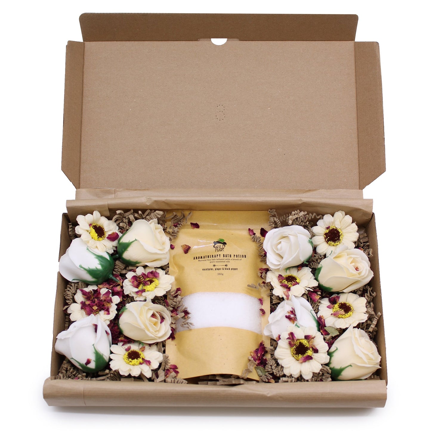 Salt and Flower Bath Soak Gift Set - Cold and Flu product packaging on clean background from Quintessential Holistic Health Ltd