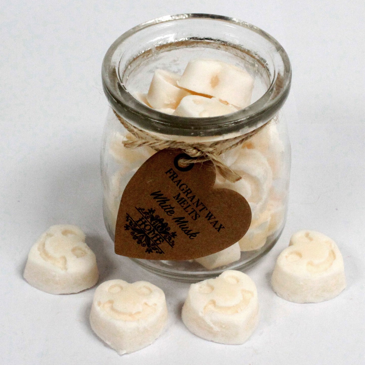 Heart Shaped Scented Soy Wax Warmer Melts in a Jar - Light Collection