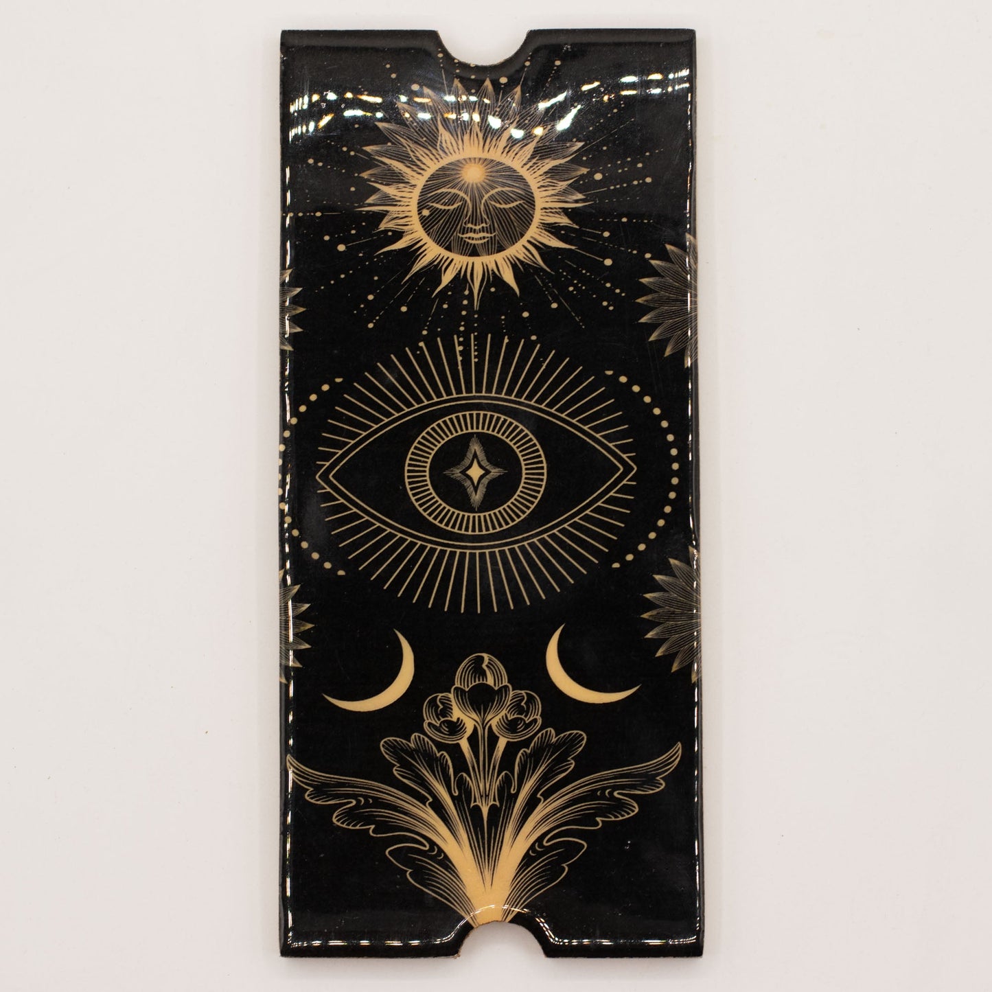 Eco-Friendly Mango Wooden Tarot Box with Card Holder - Four Section product packaging on clean background from Quintessential Holistic Health Ltd
